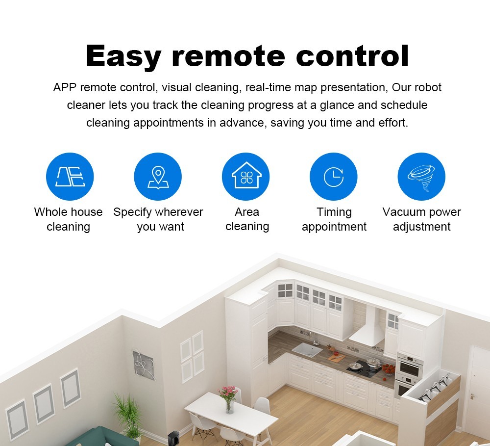 Liectroux G7 Robot Vacuum Cleaner, 6500Pa Suction, Laser Navigation, 5200mAh Battery, Run 180mins - Black, EU Plug