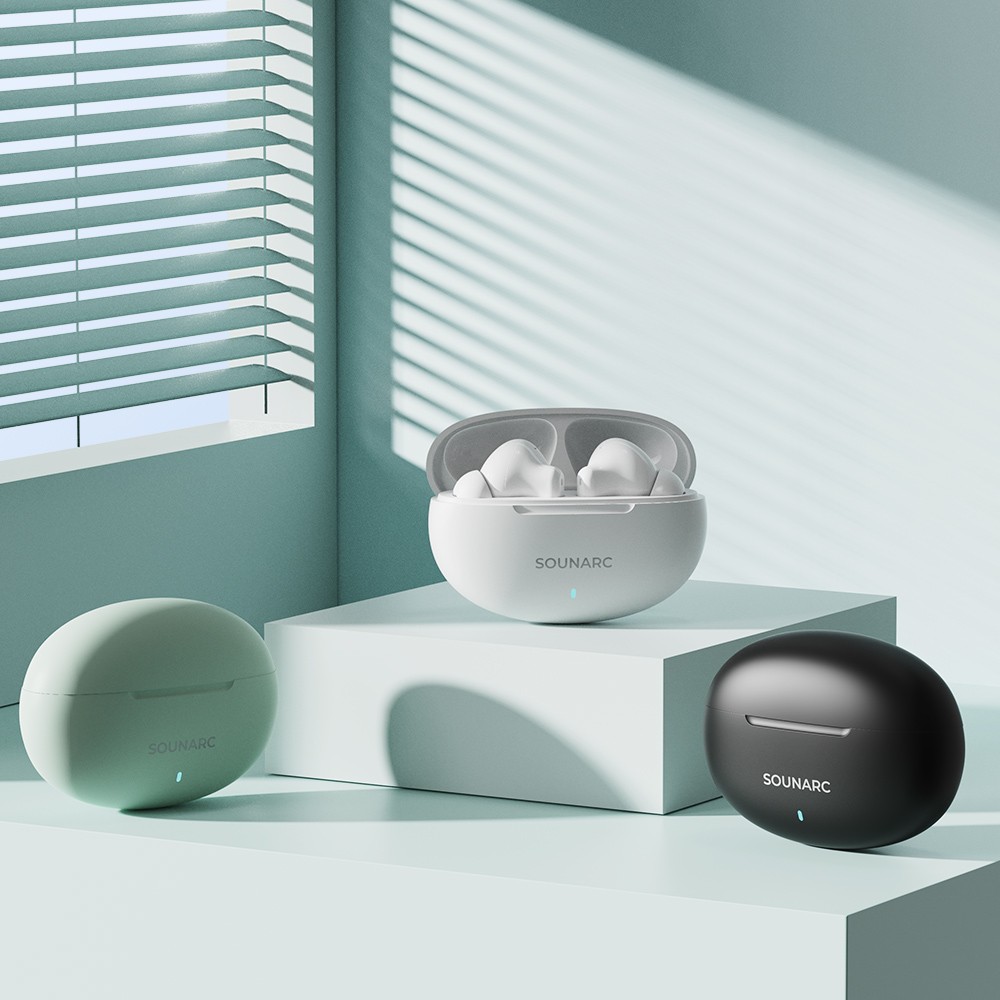 SOUNARC Q1 Earbuds Bluetooth 5.3 - White