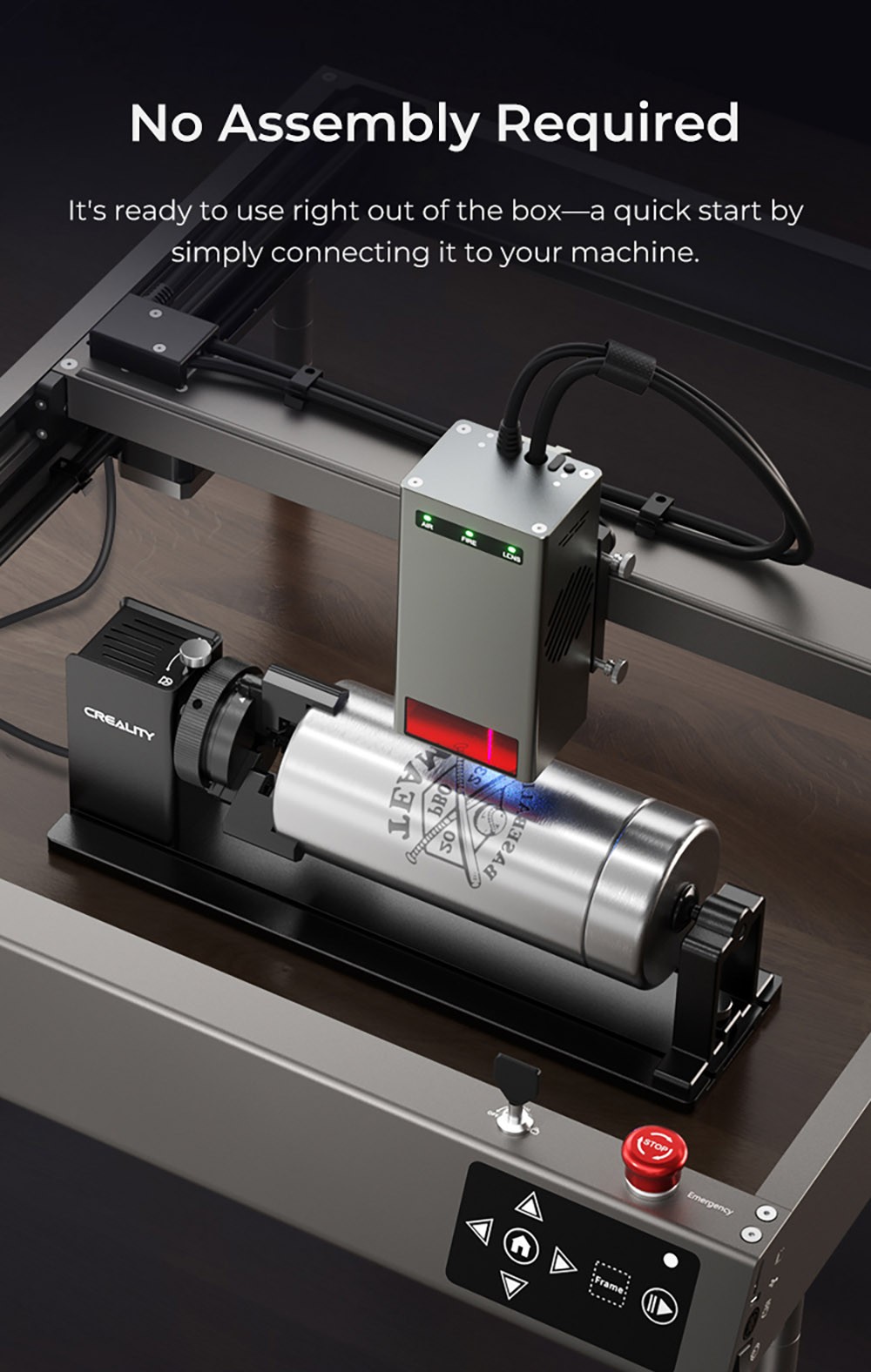 Creality Rotary Kit Pro for Curved Surface Engraving