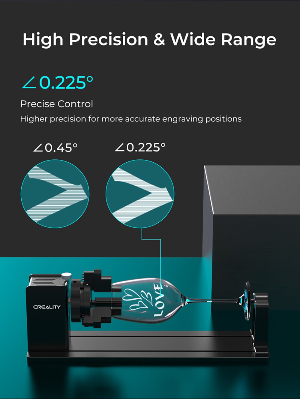 Creality Rotary Kit Pro for Curved Surface Engraving