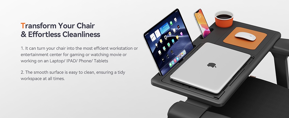 NEWTRAL LAPD Detachable Workstation Desktop for MagicH-BP/MagicH-BPro Ergonomic Chair - Black