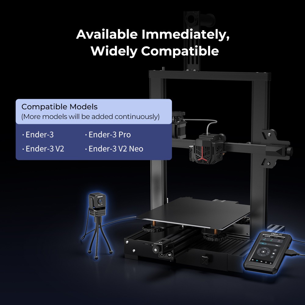 Creality Nebula 3D Printer Control Screen Camera Smart Kit, 1920x1080 Resolution, Remote Monitoring, Time-Lapse Photography