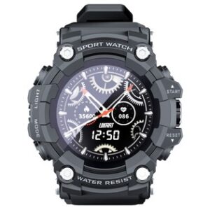 LOKMAT ATTACK Smart Watch 1.28 inch TFT Full Touch Screen Heart Rate Monitor Blood Pressure Blood Oxygen Sports Watch - Black