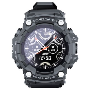 LOKMAT ATTACK Smart Watch 1.28 inch TFT Full Touch Screen Heart Rate Monitor Blood Pressure Blood Oxygen Sports Watch - Black