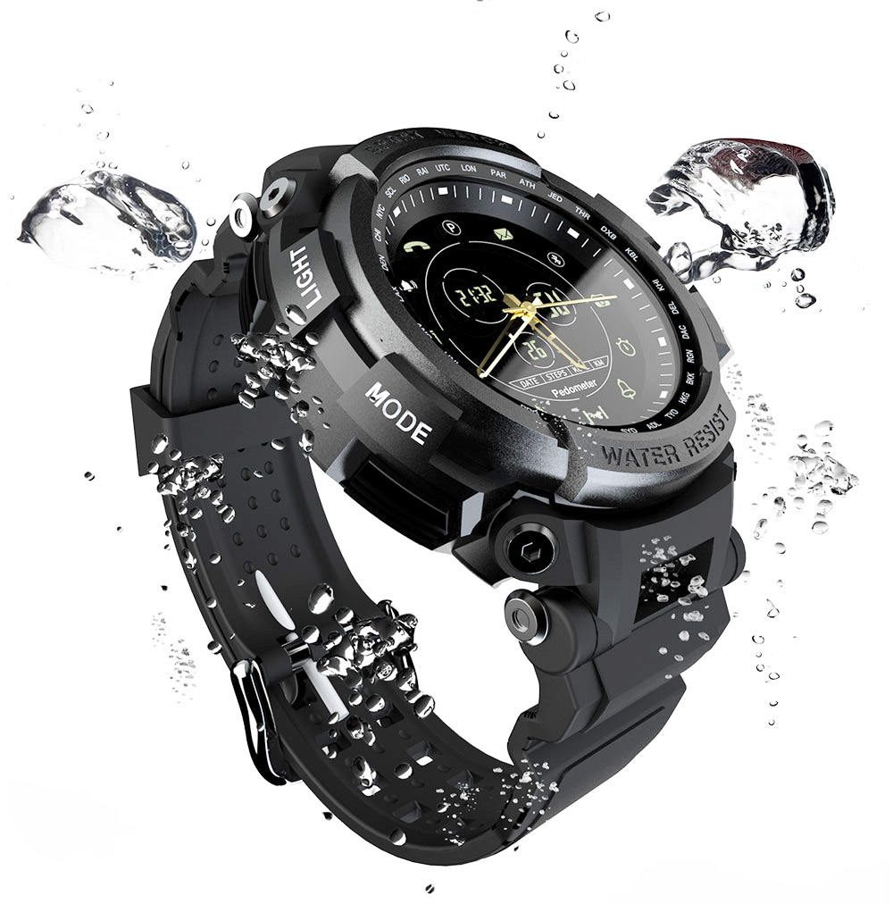 LOKMAT MK28 Smart Watch IP68 Waterproof Fitness Tracker Pedometer Reminder Bluetooth Smartwatch for iOS Android - Blue