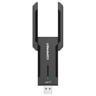 COMFAST CF-972AX WiFi 6 Adapter Gaming Wireless Adapter, Triple Band 5374Mbps USB 3.0 Free Driver Plug and Play WiFi Dongle, Supports AP Mode