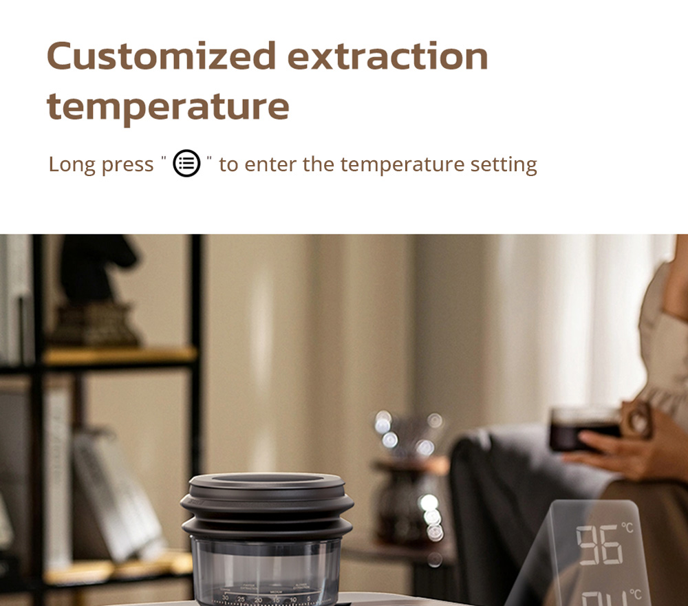 HiBREW H7A Coffee Maker Espresso Machine, 20 Bar Pressure, Dual Boiler System, 30 Levels Grinder, 250g Coffee Bean Capacity, LCD Touch Screen
