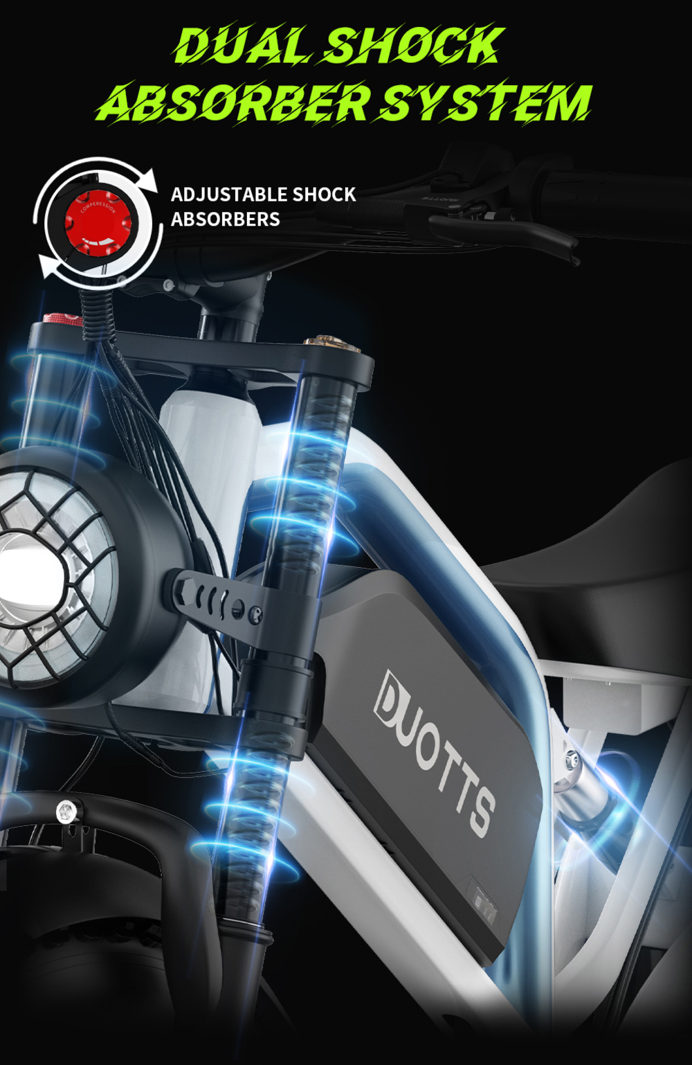 DUOTTS N26 Electric Bike, 750W*2 Motors, 55km/h Max Speed, 26*4.0