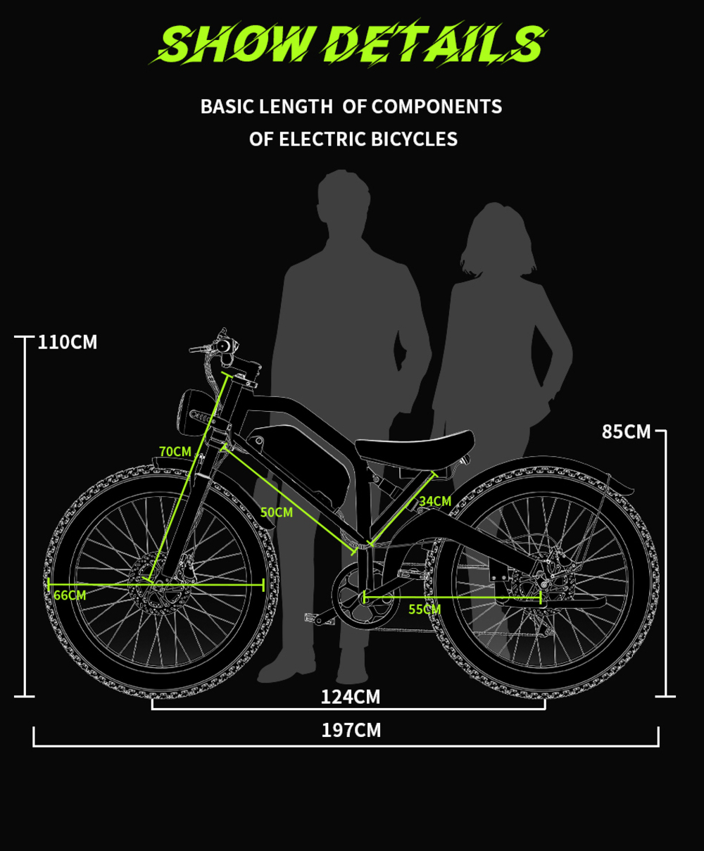 DUOTTS N26 Electric Bike, 750W*2 Motors, 55km/h Max Speed, 26*4.0