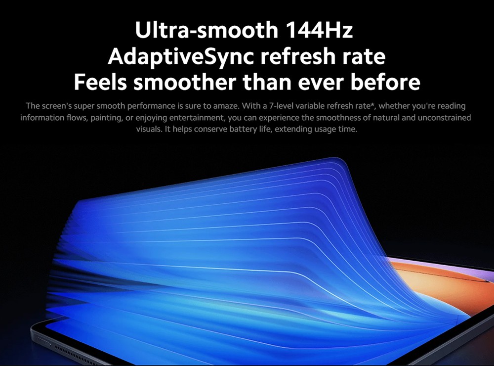 Xiaomi Pad 6S Pro 12.4'' Tablet, 3048*2032 144Hz LCD Screen, Snapdragon 8 Gen 2 CPU, 12GB RAM 512GB ROM, WiFi 7 Bluetooth 5.3, 50MP Main Camera + 32MP Front Camera, 10000mAh Battery, Supports NFC Tag - Blue, Chinese Version