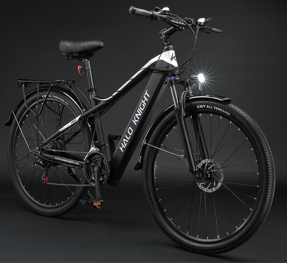 Halo Knight H02 Electric Bike, 750W Brushless Motor, 48V 16Ah Battery, 29*2.1-inch Tires, 50km/h Max Speed, 60km Max Range, Shimano 21 Speed, Mechanical Disc Brake - Black