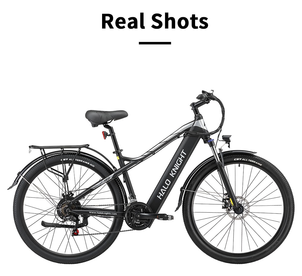 Halo Knight H02 Electric Bike, 750W Brushless Motor, 48V 16Ah Battery, 29*2.1-inch Tires, 50km/h Max Speed, 60km Max Range, Shimano 21 Speed, Mechanical Disc Brake - Black