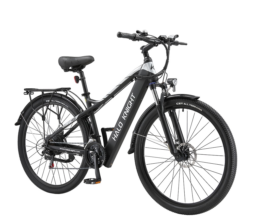 Halo Knight H02 Electric Bike, 750W Brushless Motor, 48V 16Ah Battery, 29*2.1-inch Tires, 50km/h Max Speed, 60km Max Range, Shimano 21 Speed, Mechanical Disc Brake - Black