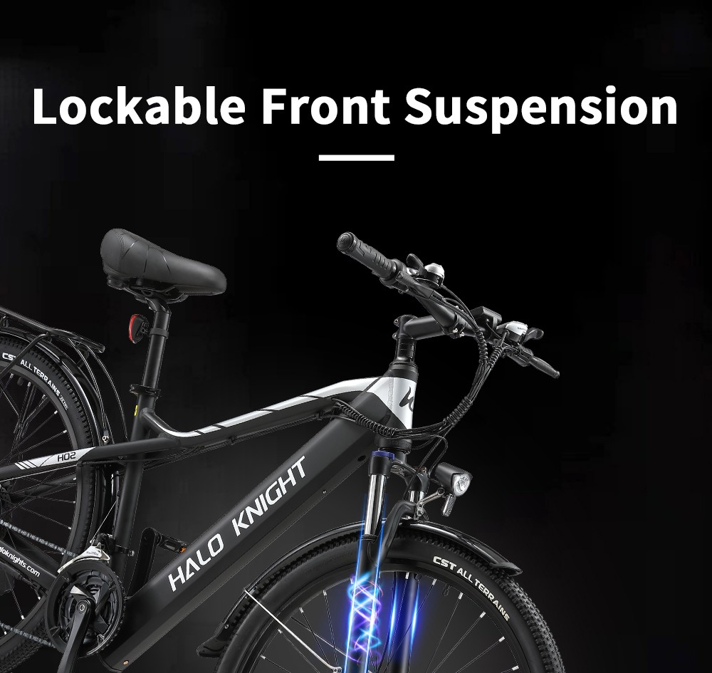 Halo Knight H02 Electric Bike, 750W Brushless Motor, 48V 16Ah Battery, 29*2.1-inch Tires, 50km/h Max Speed, 60km Max Range, Shimano 21 Speed, Mechanical Disc Brake - Black