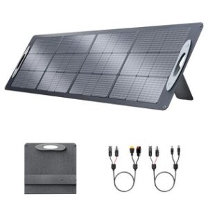 VDL POWER 200W Foldable Portable Solar Panel, 20V Monocrystalline Cell, Adjustable Kickstand, 23.5% Conversion Efficiency, IP67 Waterproof, MC-4 Interface