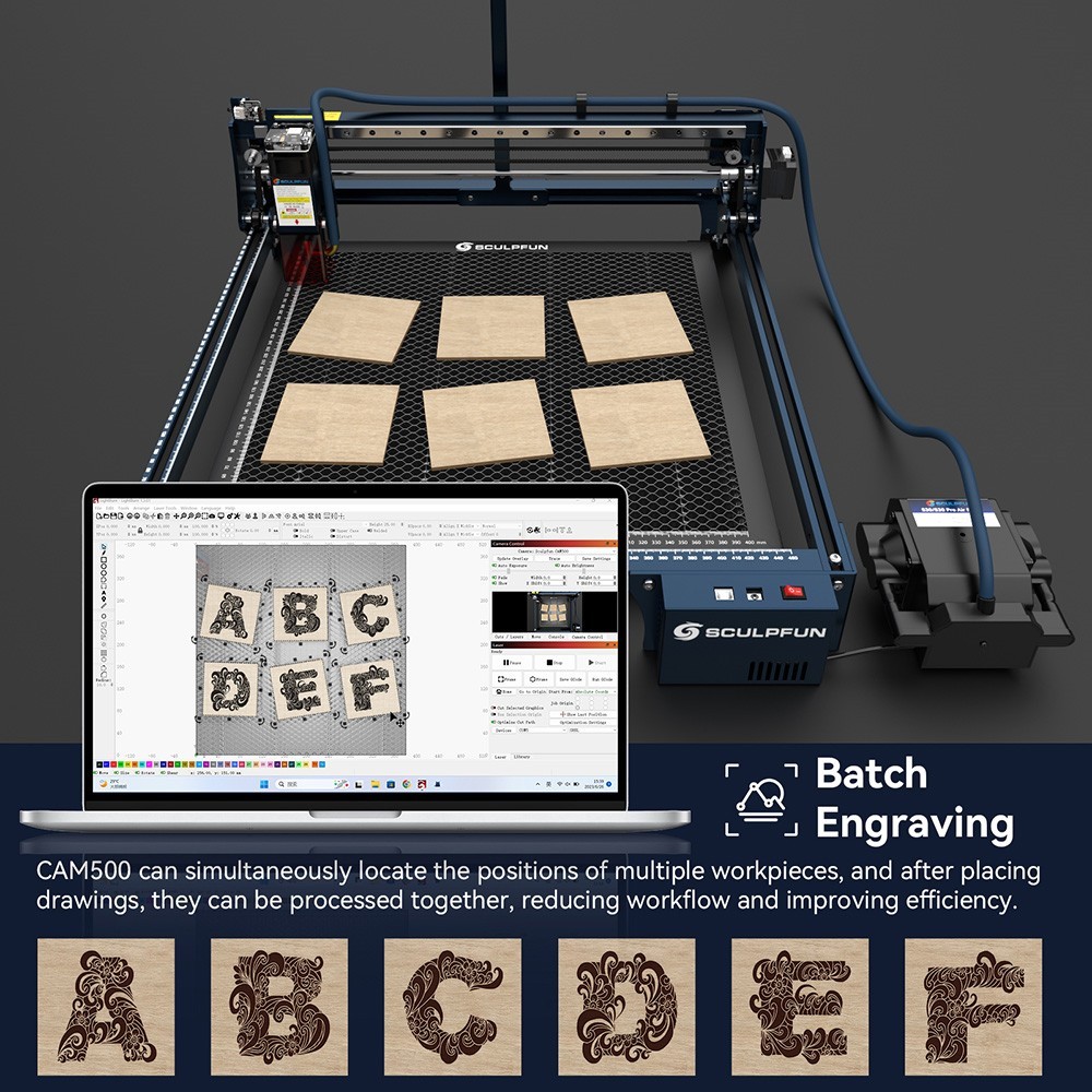 SCULPFUN CAM500 Laser Engraver Camera, 5 Megapixel, Precision Positioning, Image Tracing, Process Recording