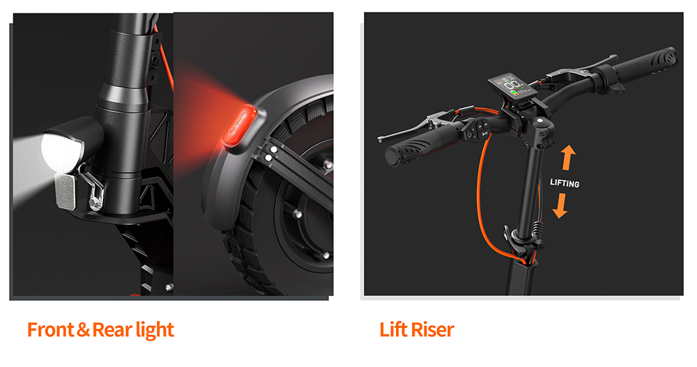 JOYOR S5-Z Electric Scooter, 48V 13Ah Battery, 600W Motor, 10*3.0 inch Tires, 25km/h Speed, 55km Range, Aluminum Alloy Frame 6 Light System Turn signal Dual Disc Brake - Black