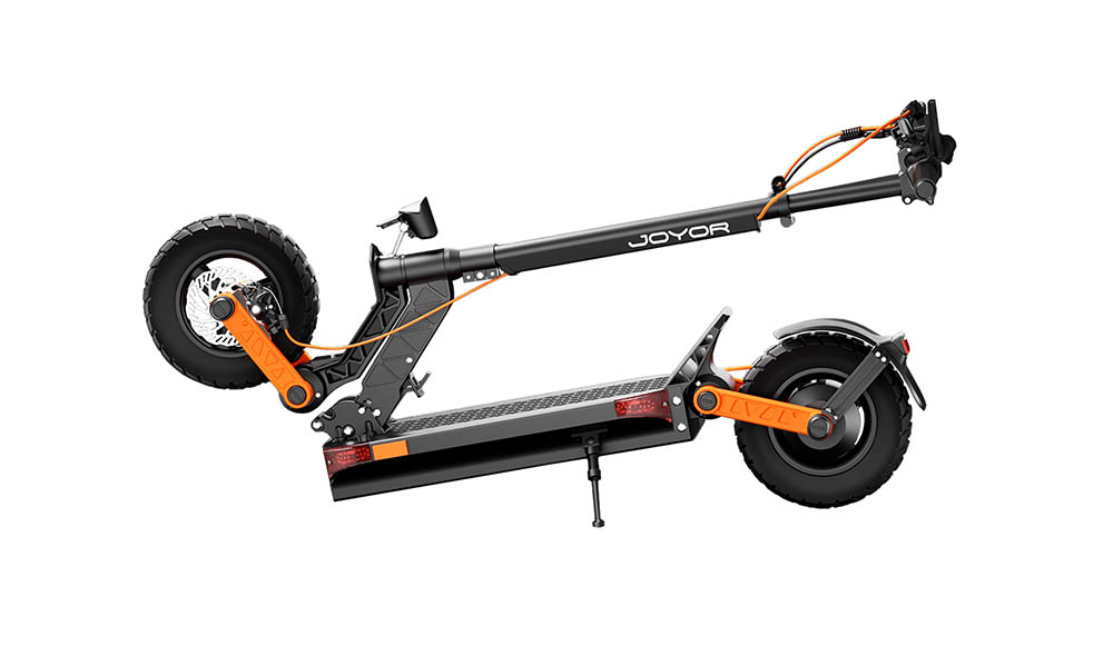JOYOR S5-Z Electric Scooter, 48V 13Ah Battery, 600W Motor, 10*3.0 inch Tires, 25km/h Speed, 55km Range, Aluminum Alloy Frame 6 Light System Turn signal Dual Disc Brake - Black