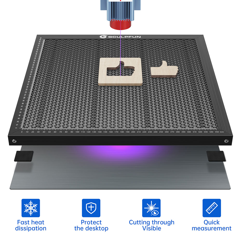 SCULPFUN 400x400mm Honeycomb Working Table for CO2/Diode Laser Engraver Cutting Machine