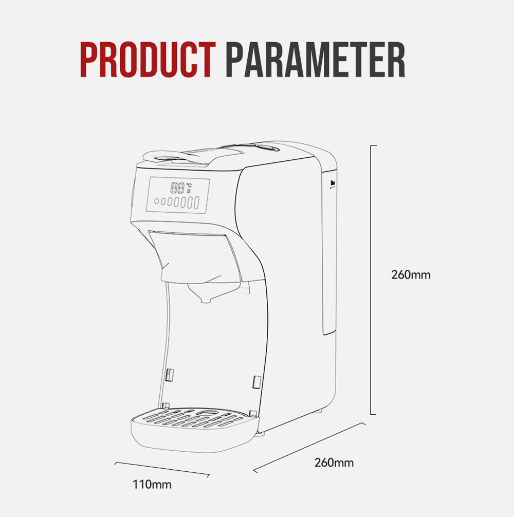 HiBREW H1B 5-in-1 Pods Coffee Maker, 600ml Water Tank, 19 Bar Pressure Extraction, Cold/Hot Mode, LED Indicator, for Kcup*/Nes*/DG*/Espresso Powder, Black