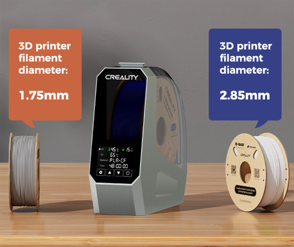 Creality Space Pi Filament Dryer Box for 3D Printer, PTC 360 Degrees Hot-Air Heating, 48H Timer, LCD Touch Screen