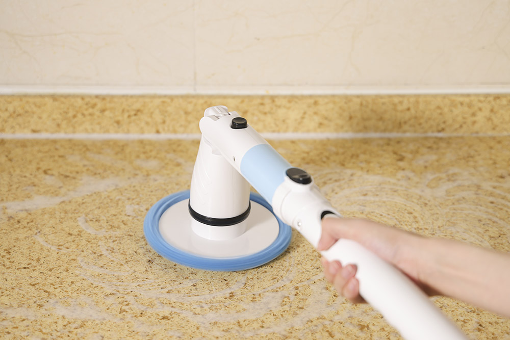 TASVAC EB5 Electric Spin Scrubber, 450RPM Cordless Shower Brush with 5 Replaceable Cleaning Heads & Adjustable Extension Arm