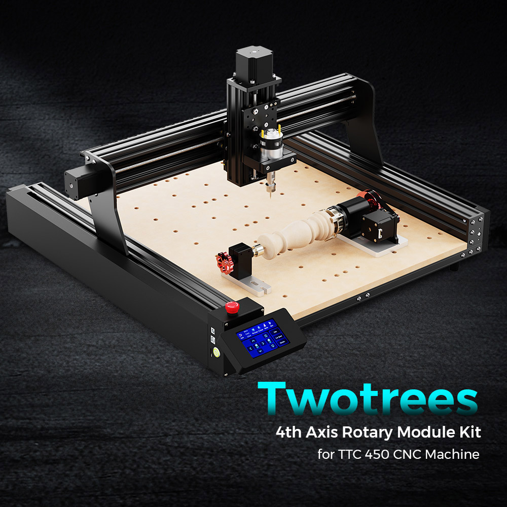 TWO TREES 4th Axis CNC Rotary Module Kit for TTC450 Laser