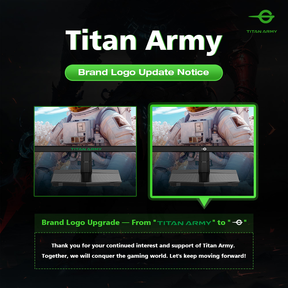 TITAN ARMY P32A2S2 Gaming Monitor, 2560 x 1440 QHD FAST IPS Panel, 240Hz Refresh Rate, HDR400, 1ms GTG, GamePlus Mode, Adaptive Sync, PIP/PBP Split Screen, 2*HDMI 2.1 2*DP 1.4, E-Sport Backlights, Adjustable Stand