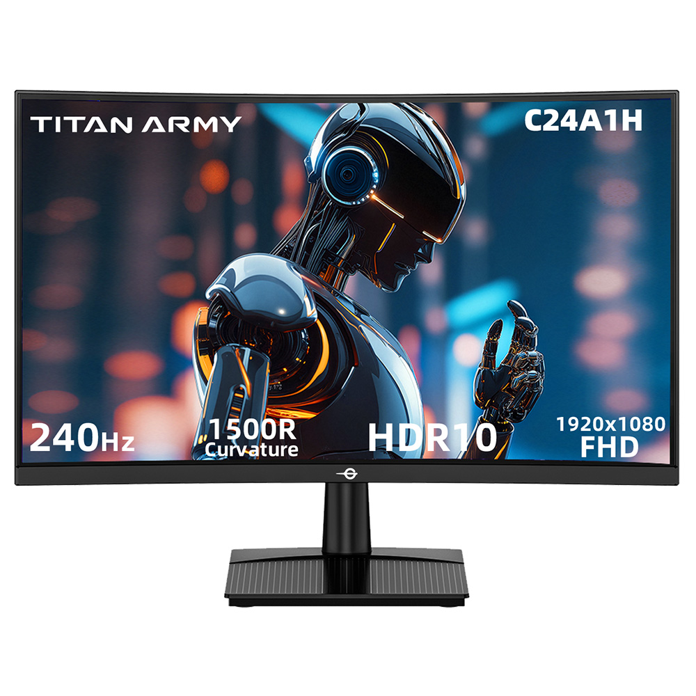 TITAN ARMY P27GR Gaming Monitor, 27-inch 2560*1440 16:9 Fast IPS Screen, 200Hz Refresh Rate, 1ms GTG, 99% sRGB, HDR400, Adaptive-Sync, Gaming Mode, Dynamic OD, PBP & PIP Display, Low Blue Light, Adjustable Tilt, VESA Wall Mounting