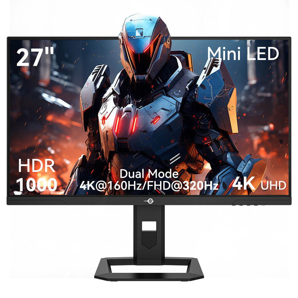 TITAN ARMY P27GR Gaming Monitor, 27-inch 2560*1440 16:9 Fast IPS Screen, 200Hz Refresh Rate, 1ms GTG, 99% sRGB, HDR400, Adaptive-Sync, Gaming Mode, Dynamic OD, PBP & PIP Display, Low Blue Light, Adjustable Tilt, VESA Wall Mounting