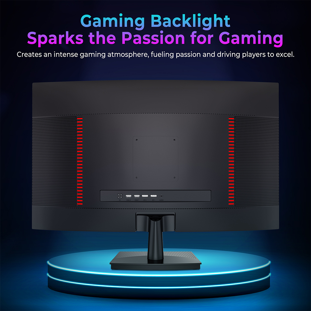 TITAN ARMY C32C1S 1500R Curved Gaming Monitor, 31.5-inch  2560*1440 HVA Fast Panel, 260Hz Refresh Rate, 1ms GTG, Adaptive Sync, HDR400, 99% sRGB, Game Plus Mode, Support PIP & PBP Display, Low Blue Light