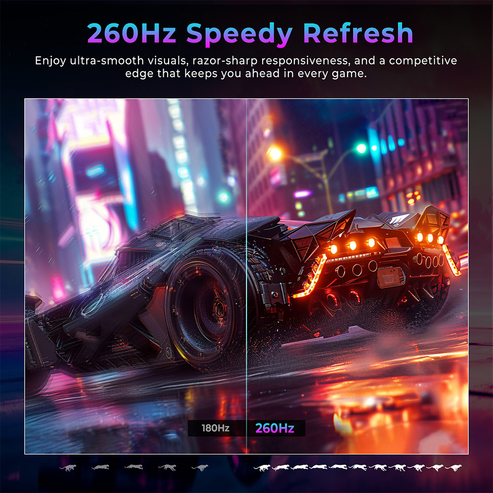 TITAN ARMY C32C1S 1500R Curved Gaming Monitor, 31.5-inch  2560*1440 HVA Fast Panel, 260Hz Refresh Rate, 1ms GTG, Adaptive Sync, HDR400, 99% sRGB, Game Plus Mode, Support PIP & PBP Display, Low Blue Light