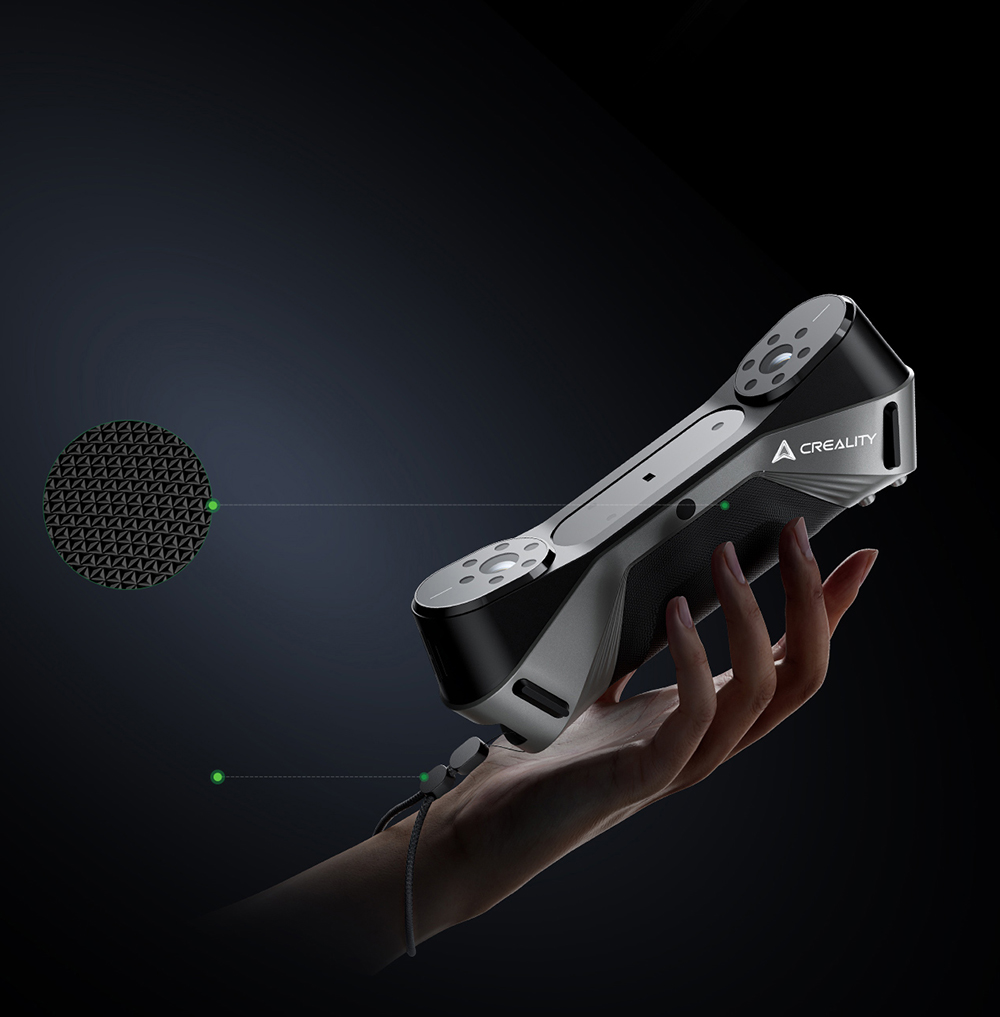 Creality Raptor 3D Scanner, Hybrid Blue Laser NIR, 60fps Scanning Speed, Objects Between 5-2000mm, 24-bit Full-Color Scan, 0.02mm Accuracy, Anti-shaking