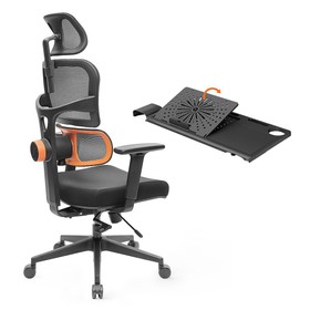 NEWTRAL NT001 Ergonomic Chair + Detachable Workstation Desktop, Black