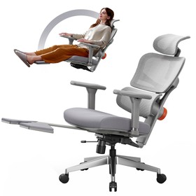 NEWTRAL NT002 Ergonomic Office Chair with Footrest Gray