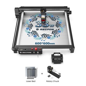 Mecpow X5 Pro 33W Laser Rotary Chuck Laser Bed