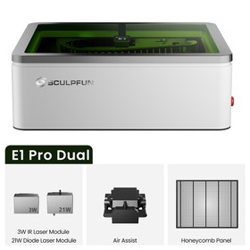SCULPFUN E1 Pro Dual 21W+3W Enclosed Laser Engraver